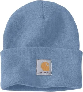 Carhartt Beanie One Size Acrylic Watch Knit Cuffed Hat Skystone Blue NEW - Picture 1 of 1