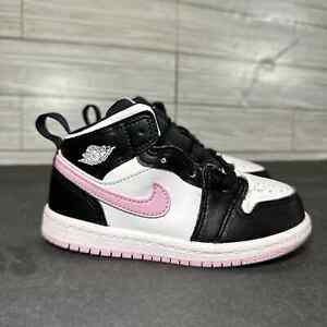 Nike Air Jordan 1 Mid Arctic Pink Black Toddler Baby Girls Size 8C