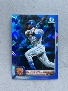 2022 Bowman Chrome Sapphire Starling Marte Card #97 New York Mets Base - Picture 1 of 2