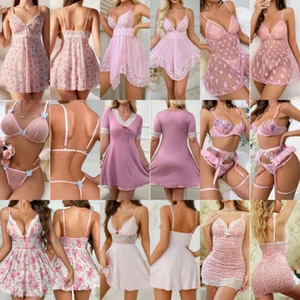 Women's Sexy-Lingerie Babydoll G-string Sleepwear Underwear Lace Dress Nightwear - Picture 1 of 185