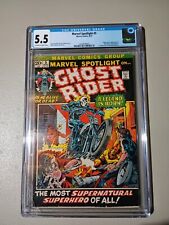Marvel Spotlight #5 CGC 5.5 OW/White Pages 1st App of Ghost Rider Cracked Case