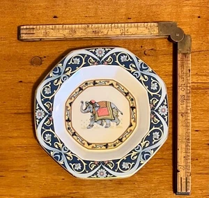 Wedgwood 5398 Blue Elephant Bone China 5" Octagonal Tray 1-1/2" Elephant 1992 - Picture 1 of 7