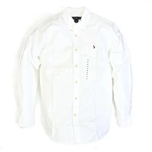 *MINOR DEFECT Polo Ralph Lauren Boys Button-Down Oxford Shirt - White - Size 18 - Picture 1 of 7