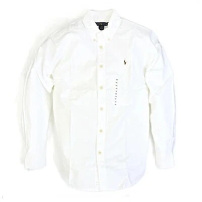 *MINOR DEFECT Polo Ralph Lauren Boys Button-Down Oxford Shirt - White - Size: 20 - Image 1 of 4