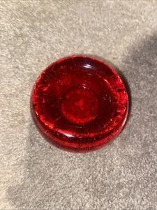 Bullicante Tea light Holder Red Glass Bubbles - Picture 1 of 5
