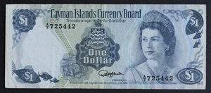 1974 Cayman Islands $1 Banknote (Thomas Carrol Jefferson) P#5f S/N# A7 725442 - Bild 1 von 2