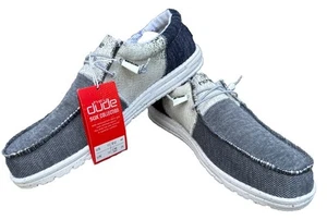 Hey Dude Men's Wally Sox Tri Ship On Shoes Color Fans Navy White Size 13 - Picture 1 of 5