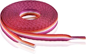 Lesbian Sunset Flag Striped Shoelaces - LGBTQ Accessories for Pride Parades...  - Picture 1 of 5