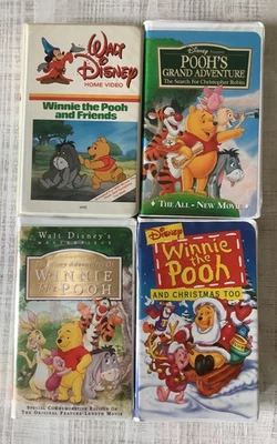 Disney Winnie The Pooh And Friends 1984 VHS Clamshell Case + 3 more Pooh Tapes - Image 1 of 4