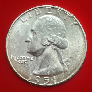 1951-D Washington Quarter * Gem BU++ (álbum tonificado) * 947 - Imagen 1 de 7