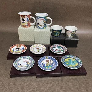 【 Brand new, unused 】Dragon Ball Kutani Mug, Soba Cup, Small Plate Complete Set - Picture 1 of 5