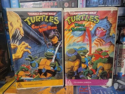 Teenage Mutant Ninja Turtles VHS Killer Pizzas & Heroes In A Half Shell TMNT - Image 1 of 4