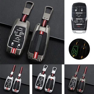 Zinc Alloy Silicone Car Key Fob Case Cover Bag For Dodge RAM 1500 2500 2019-2021 - Picture 1 of 7