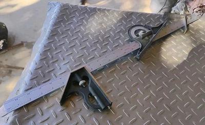 24" Combination Square 4Pc Set Hardened 16R,8ths 16ths 32nds 64ths Made In USA. - Image 1 of 4