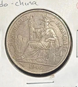 1946(a) Französisch Indo China 50 Cent Kupfer Nickel Münze - KM#31 - Bild 1 von 4