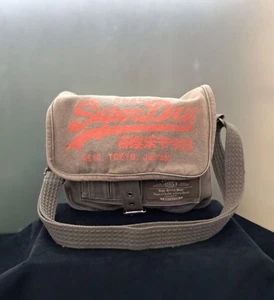 Vintage Superdry Cross Body 100% Cotton Bag, Olive Green, Rugged look, Rare. - Picture 1 of 23