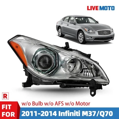 HID/Xenon Headlight For 2011-2014 Infiniti M37/Q70 w/o AFS w/o Bulb Right Side - Изображение 1 из 4