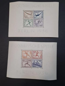 Germany Empire Deutsches Reich 1936 Olympic Games ** MNH Blocks Mi 5+6 - Picture 1 of 4