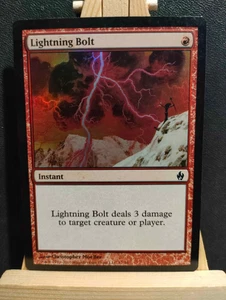 Lightning Bolt FOIL - Premium Deck: Fire & Lightning - NM to LP (See Pics) MTG - Picture 1 of 2