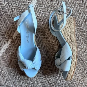 Stuart Weitzman Playa Espadrille Knoten Keilabsatz Größe 11B - Bild 1 von 5