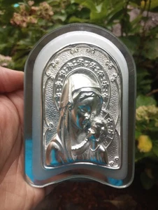 3D Heilige Jungfrau und Christus Kind Tisch Plakette Mutter Maria mit Christus Katholisch - Bild 1 von 5