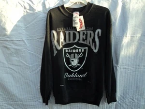 New Vintage NOS 1995 NFL Oakland Raiders Sweater Size Medium Made in USA - NWT - Picture 1 of 9