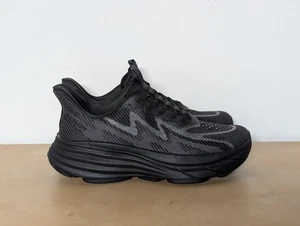 Allswift Slip On Black Sneakers Shoes Trainers Tennis Women's Size 11 Men Sz 9.5 - Picture 1 of 8