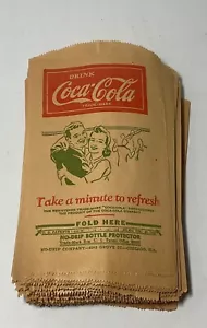 1946 Coca Cola Protettore Bottiglie Senza Goccia "Prenditi un minuto per rinfrescarti" - Lotto di 182 - Foto 1 di 2