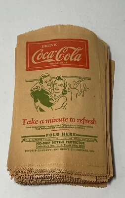 1946 Coca Cola No-Drip Bottle Protector  "Take a minute to refresh" - Lot of 182 - Image 1 of 2