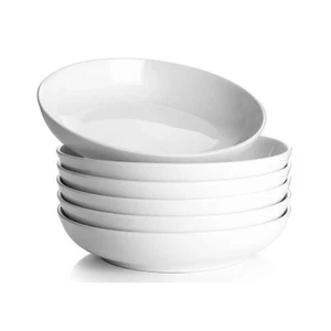 Salad Pasta Bowl Serving Bowl Set White Porcelain Crockery Dishwasher Safe Gift - Picture 1 of 4