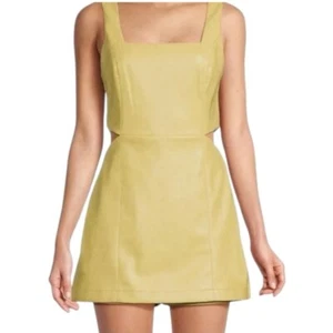 7 For All Mankind Cutout Faux Leather Romper S - Picture 1 of 14
