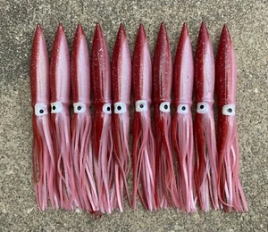 LOT OF 10 SHELL BULB SQUID 6" GREAT 4 DAISY CHAINS SPREADER BARS - CEDAR PLUG - Picture 1 of 1