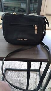 Michael Kors Black Leather Crossbody Bag