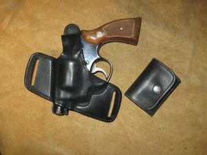 Don Hume leather Holster & pouch S&W K Frame 10 12 15 19 66 2- 2 1/2" LH GC 522 - Picture 1 of 4