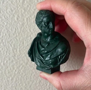 Miniature Resin Bust Sculpture, Lucius Junius Brutus Roman Politician, Green,... - Picture 1 of 4