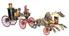 Antique Cast Iron Hubley 3 Horse Fire Water Pumper Wagon 19" - Kenton Ives 