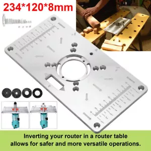Aluminium Router Table Insert Plate Kit for Woodworking Engraving Benches Tools - Picture 1 of 13