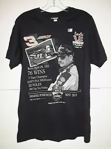 Dale Earnhardt # 3 Nascar Hall of Fame Inductee Black T-shirt, Size Medium - Picture 1 of 4