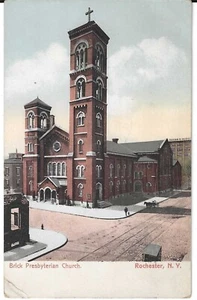Brick Presbyterian Church, Rochester, NY 1900's unused postcard - Picture 1 of 2