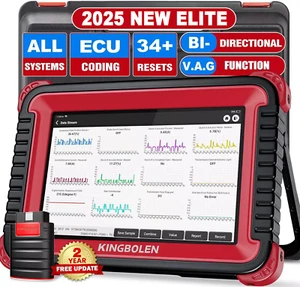 2025 KINGBOLEN K8 PRO Elite OBD2 Scanner Car Diagnostic Tool ECU Key Coding BT - Bild 1 von 12