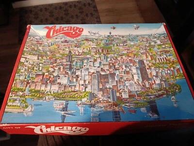 Vintage 1988 Chicago 504 Piece Puzzle Buffalo Games Complete Pre-owned  - Image 1 of 4