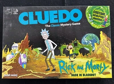 Cluedo Rick and Morty Back in Blackout Hasbro Board Game Complete - Image 1 of 4