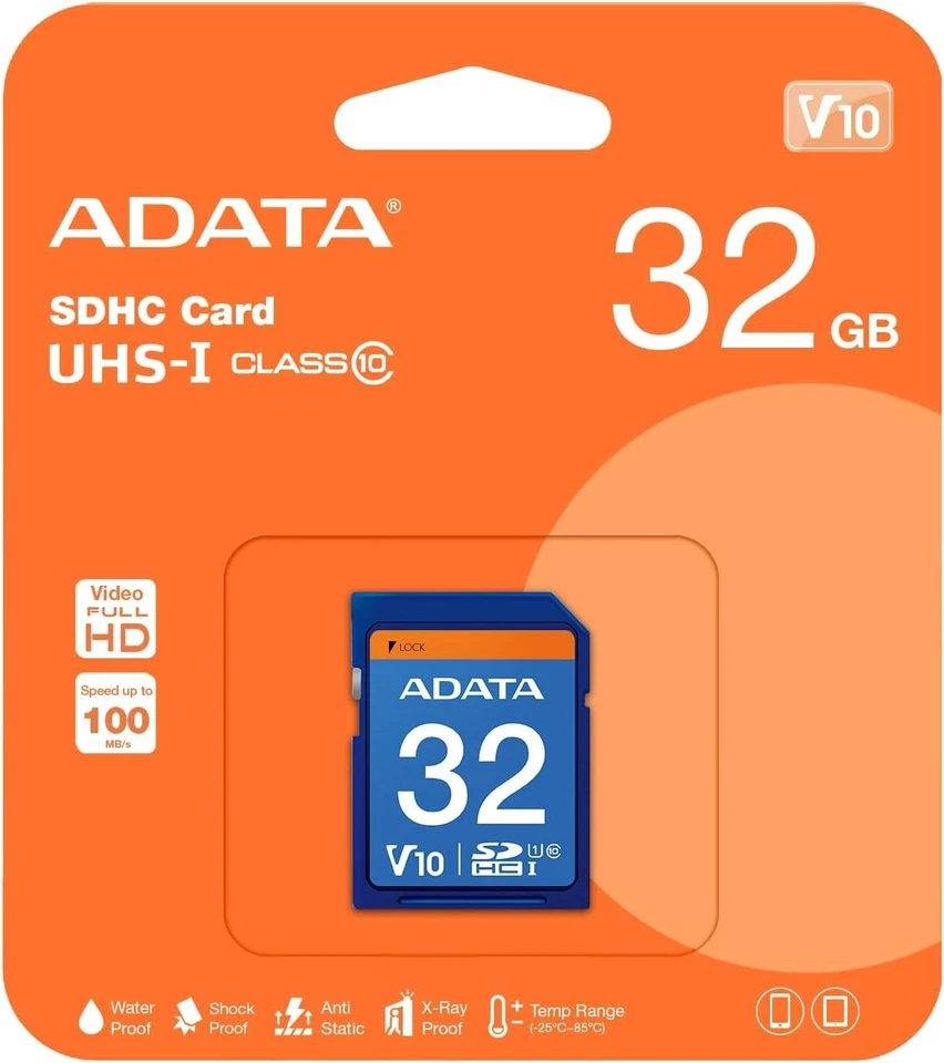 ADATA 32 GB Class 10 - SDHC Card - (ASDH32GUICL10-R) - Image 1 of 1