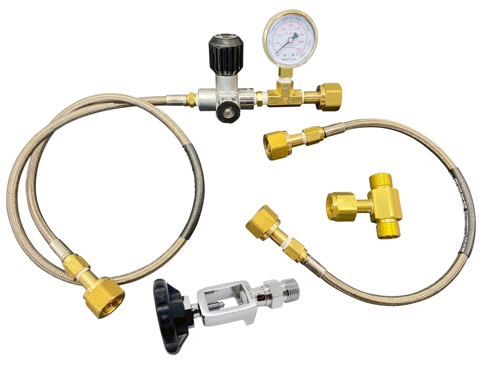 Colector de transferencia de oxígeno 2 a 1 CGA540 a 540/870 aviación veterinaria médica Foto 1 de 1