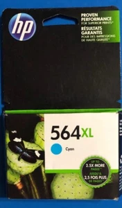 HP 564XL High Yield Cyan Original Ink Cartridge Expires December 2019 (CB323WN) - Picture 1 of 3