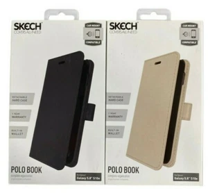 Skech Polo Book Wallet Credit Card Case for Samsung Galaxy S10e Black Or Gold - Picture 1 of 9