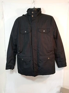 Chaqueta para hombre Hawke & Co azul marino negra con capucha cremallera completa talla pequeña  - Imagen 1 de 15