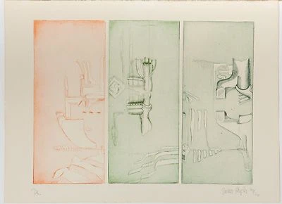 Dieter Pieper/ Diedee Pieper/ Radierung/ Worpswede / 1948-2001/ Maler Radierer  - Bild 1 von 4