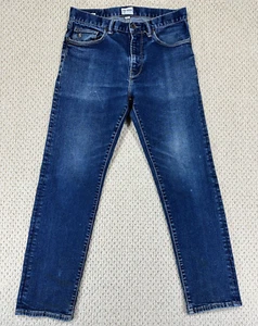 Pantalones de mezclilla Todd Snyder para hombre calce 31x28 azul lavado desgastado 5 bolsillos elásticos - Imagen 1 de 23