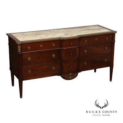 Cajonera francesa estilo Luis XVI de mármol Foto 1 de 4